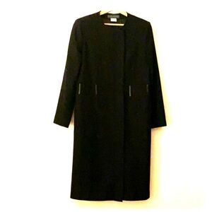Harve Bernard Vintage Dress Coat Wool Lightweight Midi Pea Coat Spring Luxury